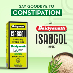 Baidyanath Asli Ayurved Isabgol - Psyllium Husk Powder - 200 Gms | Effectively Relieves Constipation | Rich Source Of Dietary Fiber Supplement For Digestion