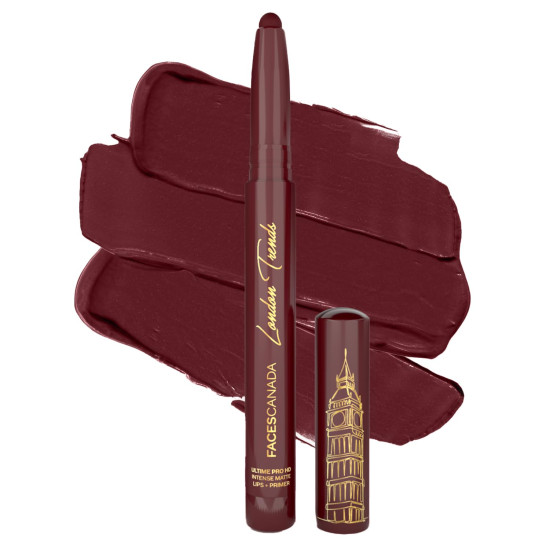 FACES CANADA Ultime Pro HD Intense Matte Lips + Primer - Vibe Check N06, 1.4g, Limited Edition | 9HR Long Stay | Primer Infused For Flawless HD Matte Finish | Intense Color | Lightweight