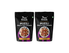 True Elements Fruit & Nut Crunch Muesli 700g - Buy 1 Get 1 FREE | Fruit and Nuts | Cereals for Breakfast | Rich in Fibre | Muesli with Oats and Nuts