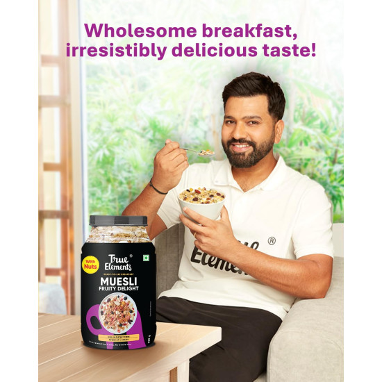 True Elements Fruit & Nut Crunch Muesli 700g - Buy 1 Get 1 FREE | Fruit and Nuts | Cereals for Breakfast | Rich in Fibre | Muesli with Oats and Nuts True Elements Fruit & Nut Crunch Muesli 700g - Buy 1 Get 1 FREE | Fruit and Nuts | Cereals for Breakfast | Rich in Fibre | Muesli with Oats and Nuts