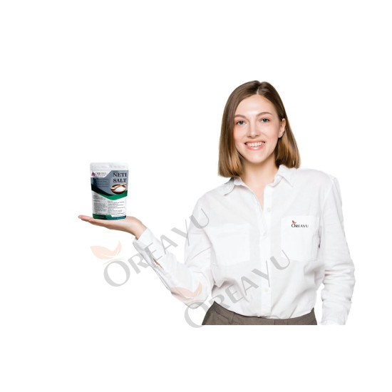 OREAYU ™ Copper Neti Yoga and Ayurveda Jala Neti Pot for Sinus with No. 4 Rubber Neti Sutra Nose Irrigation and Cleaning (5 Rubber neti sutra no 4, 200g neti salt and 250ml copper neti)