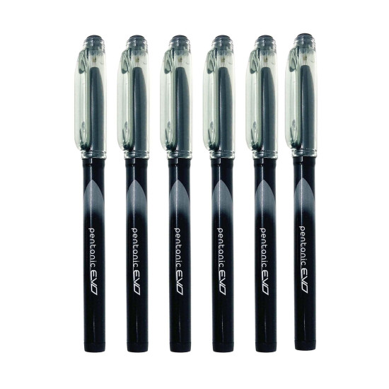 Pentonic EVO 0.7 mm Gel Pen | Black Ink,Pack of 5