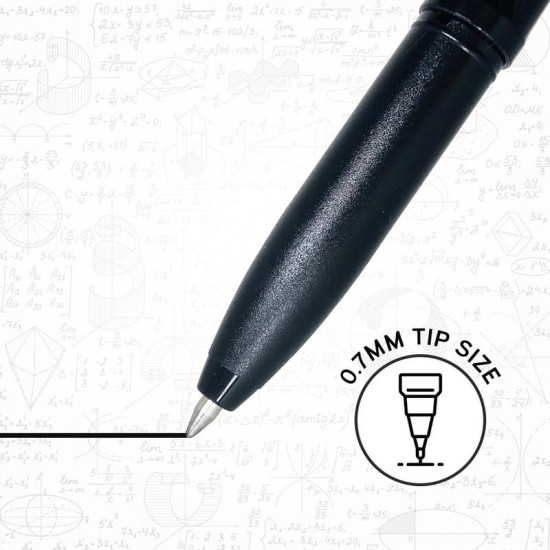 Pentonic EVO 0.7 mm Gel Pen | Black Ink,Pack of 5