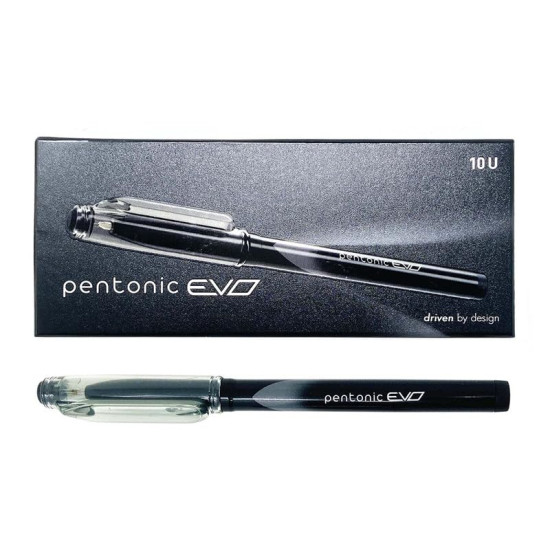 Pentonic EVO 0.7 mm Gel Pen | Black Ink,Pack of 5