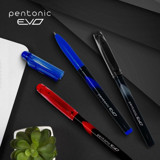 Pentonic EVO 0.7 mm Gel Pen | Black Ink,Pack of 5