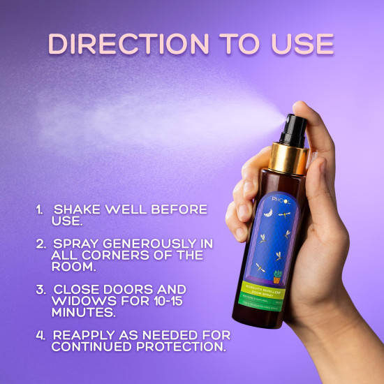 PHOOL LUXURY INCENSE Mosquito Repellent Room Spray I 120 ml|DEET-free|Babies & Mother safe|Protective Shield Against Mosquitos|Extended protection for upto 6+ hours|Scent of Rosemary & Lavender