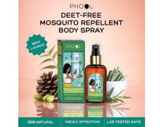 Phool mosquito repellent for baby - Mosquito Body Spray (100 ml) | 0%-DEET | Safe for Baby and Mother | No Stain on clothes-Protective Shield Against Mosquitos for upto 6 hours | Non greasy & Gentle on skin, tough on Mosquitos