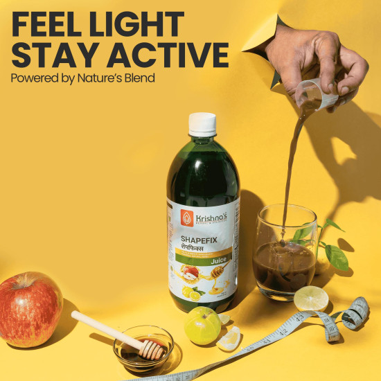 KRISHNA'S HERBAL & AYURVEDA Herbal Shapefix Juice With Natural Herbs, Helps In Weight Management, No Added Artificial Colors Or Flavours, Gluten Free - 1 Ltr (Pack Of 1) KRISHNA'S HERBAL & AYURVEDA Herbal Shapefix Juice With Natural Herbs, Helps In Weight Management, No Added Artificial Colors Or Flavours, Gluten Free - 1 Ltr (Pack Of 1)