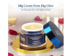 Blue Nectar Shata Dhauta Ghrita Cream for Women | 100 Times Washed Ghee Face Moisturizer for Dry & Oily Skin | Natural Glow Kesar Face Cream for Daily Skin Firming (19 Herbs, 50g)