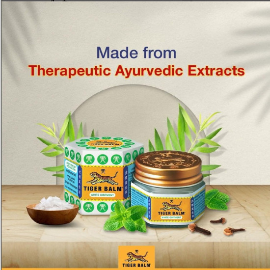 Tiger Balm White Ointment | 9ml each | Pack of 12 | Ayurvedic Pain Relief Balm | for Fast Effective Relief from Headache, Stuffy Nose, Nasal Congestion | Combo Pack Tiger Balm White Ointment | 9ml each | Pack of 12 | Ayurvedic Pain Relief Balm | for Fast Effective Relief from Headache, Stuffy Nose, Nasal Congestion | Combo Pack