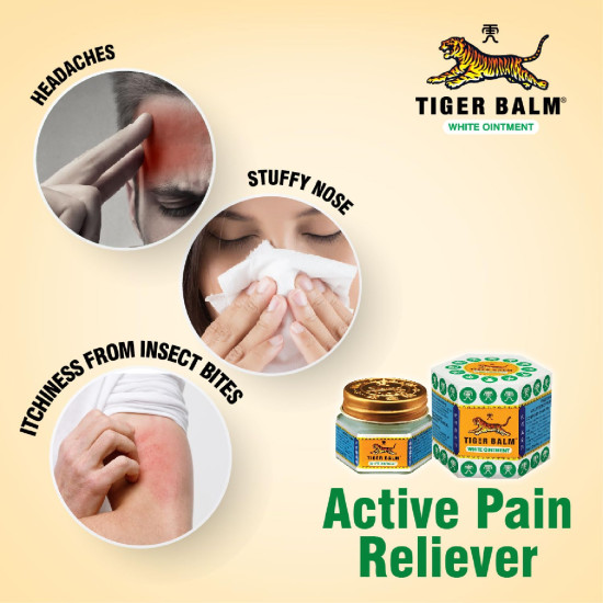 Tiger Balm White Ointment | 9ml each | Pack of 12 | Ayurvedic Pain Relief Balm | for Fast Effective Relief from Headache, Stuffy Nose, Nasal Congestion | Combo Pack Tiger Balm White Ointment | 9ml each | Pack of 12 | Ayurvedic Pain Relief Balm | for Fast Effective Relief from Headache, Stuffy Nose, Nasal Congestion | Combo Pack