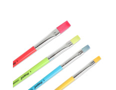 MAPED Painting Kit -12 Shades of Poster Colour with 4 Plastic handle Brushes-Flat|Soft & Smooth textured Poster colours|Vibrant & Rich shades makes painting realistic|Soft Movement Bristles|Non-Toxic