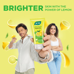 Joy Skin Fruits Lemon Brightening Face Wash 150ml x 2 | with Vitamin C for Glowing Skin | Reduces Dark Spots, Removes Excess Oil & Dirt | For Normal to Oily Skin