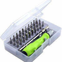 ROKTRY 32 in 1 Mini Screwdriver Tool Set Kit with Magnetic Flexible Extension Rod, Precision Bits screw driver, computer, mobile repairing tool kit, watch repairing, laptop screwdriver set, Multicolor