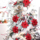 BAOTUJIA 12Pcs Red Christmas Poinsettias Flowers Decoration Artificial Flowers for Christmas Tree Ornaments Suitable for Home Christmas Decorations Xmas Tree Decorations Items Wreath Making