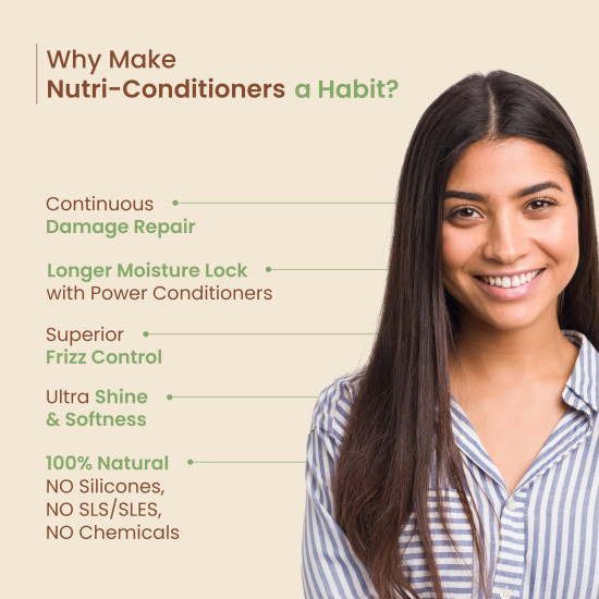 Nat Habit Aloe Peanut Shampoo & Conditioner Combo for Women & Men| Aloevera, Amla Reetha Shikakai Daily Cleanser for Soft & Hair Moisture Natural Protein Conditioner and Shampoo for Dry & Frizzy Hair