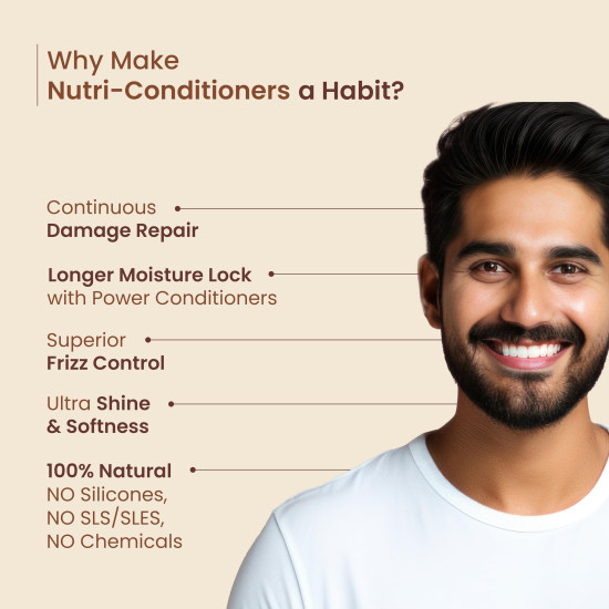 Nat Habit Castor Black Seed Shampoo & Conditioner for Men | Sulphate-Free Hair Growth & Anti Hairfall Shampoo with Amla Reetha | Natural Conditioner for Curly Hair, Dry Frizzy, & Damaged Hair