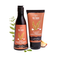 Nat Habit Curry Cider Shampoo & Conditioner for Women & Men | Amla Reetha Shikakai Shampoo for Hair Fall & Growth | Sulphate-Free Natural Hair Kit for Soft, Shiny Hair & Hydration