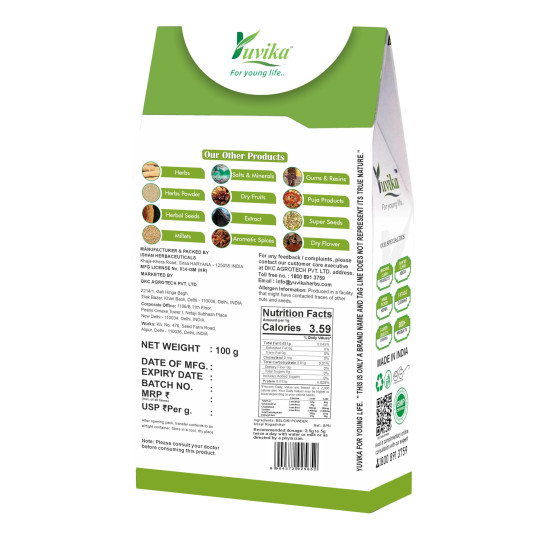 Yuvika Belgiri Powder - Bealgiri - Bael Phal Dry - Aegle Marmelos 100 Grams