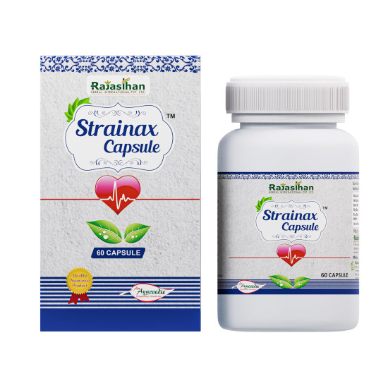 Strainax Capsules - 60 Capsules | Natural Care For Blood Pressure|Pack of 1