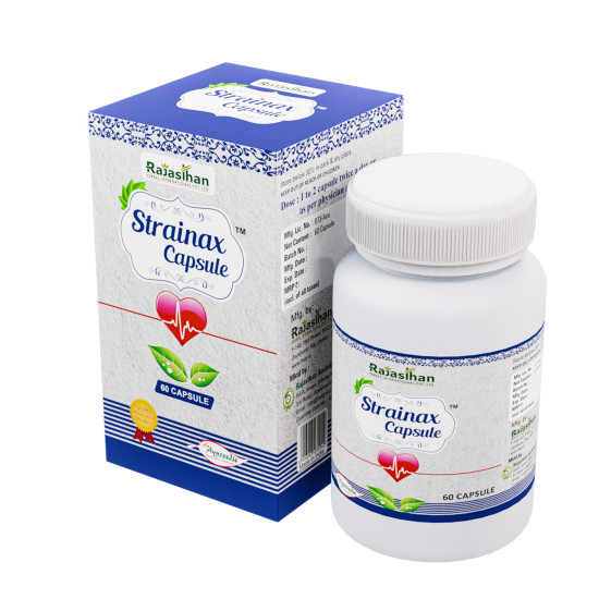 Strainax Capsules - 60 Capsules | Natural Care For Blood Pressure|Pack of 1