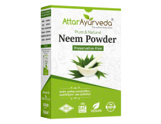 Attar Ayurveda Neem powder for Face, Skin and Hair (200 grams) | 100% Natural, No Preservative | Ideal for Face Pack, Hair Pack and Eating