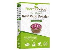 Attar Ayurveda Rose petal powder 100 grams | Ideal for Skin and Face | 100% Pure and Natural, No Preservative | Antioxidant Support To Revitalize Skin Health