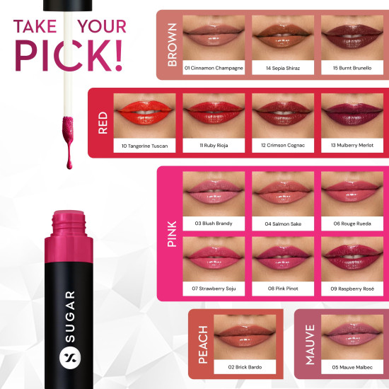 SUGAR Cosmetics Partner In Shine Transferproof Glossy Lipstick | Lasts upto 24hrs | Transferproof & Smudgeproof - 3ml - 07 Strawberry Soju SUGAR Cosmetics Partner In Shine Transferproof Glossy Lipstick | Lasts upto 24hrs | Transferproof & Smudgeproof - 3ml - 07 Strawberry Soju