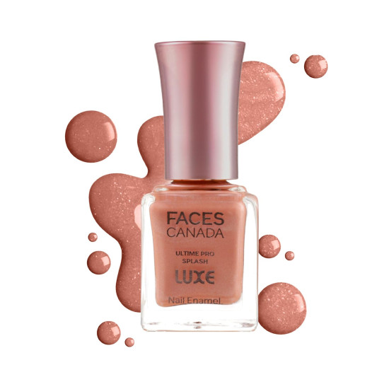 FACES CANADA Ultime Pro Splash Luxe Nail Enamel - Peach Fling (L46), 12ml | Glossy Finish | Quick Drying | Long Lasting | High Shine | Chip Defiant | Even-Finish | Vegan | Non-Toxic | Ethanol-Free