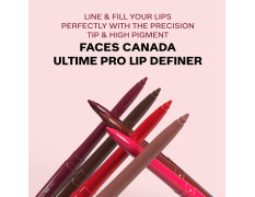 FACES CANADA Ultime Pro Lip Definer - Plum 15, 0.35g | Rich & Creamy Texture | Matte Finish | Fuller & Brighter Lips | Esily Blendable | Highly Pigmented | Waterproof & Smudgeproof