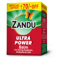 Zandu Ultra Power Balm | For Pain Relief from Strong Headache, Bodyaches & Cold | Bone, Joint & Muscle Care | 50 ML