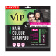 VIP Hair Colour Shampoo Black, 20 ml Pack of 6 | Men and Women Hair Color 100% Grey Hair Coverage for Hair, Beard, Moustache, Chest and Hand Hairs | Hair Dye Shampoo