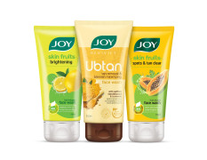 JOY Face Wash Combo Pack|Skin Fruits Brightening, Ubtan Tan Removal & Blemish Minimizing, And Spots & Tan Clear |For Radiant, Clear, And Healthy Skin (3 X 150Ml)