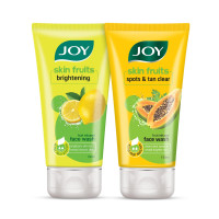Joy Signature Facewash Combo with Brightening Lemon Face Wash 150ml & Spots & Tan Removing Papaya Face Wash 150ml (2 Items in the set)
