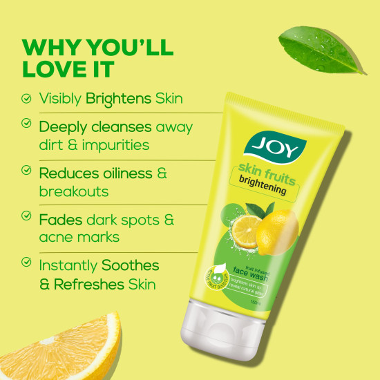 Joy Signature Facewash Combo with Brightening Lemon Face Wash 150ml & Spots & Tan Removing Papaya Face Wash 150ml (2 Items in the set)