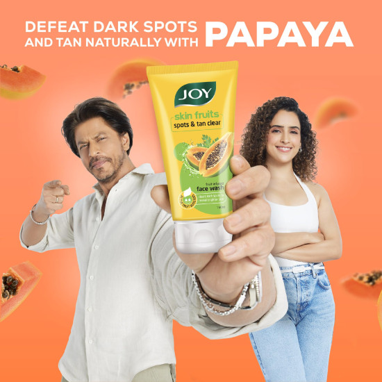 Joy Signature Facewash Combo with Brightening Lemon Face Wash 150ml & Spots & Tan Removing Papaya Face Wash 150ml (2 Items in the set)