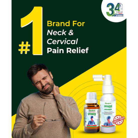 Bhargava Phytolab Spondin Drops Advanced Fast Neck Pain Relief,Effective Homeopathic Remedy for Numbness, Stiffness & Shoulder Pain 30Ml Pack of 2 Bhargava Phytolab Spondin Drops Advanced Fast Neck Pain Relief,Effective Homeopathic Remedy for Numbness, Stiffness & Shoulder Pain 30Ml Pack of 2