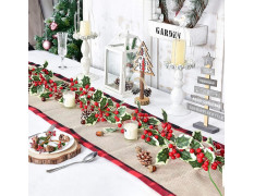 Supvox® Christmas Tree Decoration, 175cm Classic Christmas Tree Holly Decorative Strip, Holly Ornament for Christmas Home Decor, Christmas Decorations Items for Home, Xmas Wreath, Wall, Window, Door