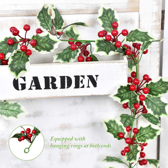 Supvox® Christmas Tree Decoration, 175cm Classic Christmas Tree Holly Decorative Strip, Holly Ornament for Christmas Home Decor, Christmas Decorations Items for Home, Xmas Wreath, Wall, Window, Door Supvox® Christmas Tree Decoration, 175cm Classic Christmas Tree Holly Decorative Strip, Holly Ornament for Christmas Home Decor, Christmas Decorations Items for Home, Xmas Wreath, Wall, Window, Door
