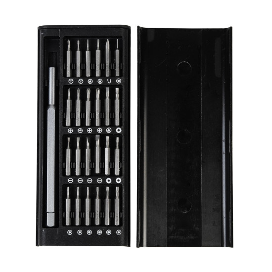 Spartan 24 in 1 Mini Precision Screwdriver Set With Case | Magnetic Head, Nickel Plated Alloy Bits, 24 Different Bits, Micro Bits | Suitable for Mobile Phone, Tablet, PC, Household Repair (Pack of 1)
