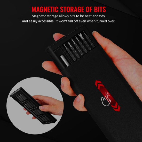 Spartan 24 in 1 Mini Precision Screwdriver Set With Case | Magnetic Head, Nickel Plated Alloy Bits, 24 Different Bits, Micro Bits | Suitable for Mobile Phone, Tablet, PC, Household Repair (Pack of 1)