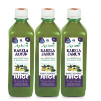 Axiom Karela Jamun Juice | Helps to Control Blood Sugar Level | Cholestrol Care Juice | Diavetic Care | Enriched with Pure and Natural Karela & Jamun Herbs | 1Ltr (Pack of 3)