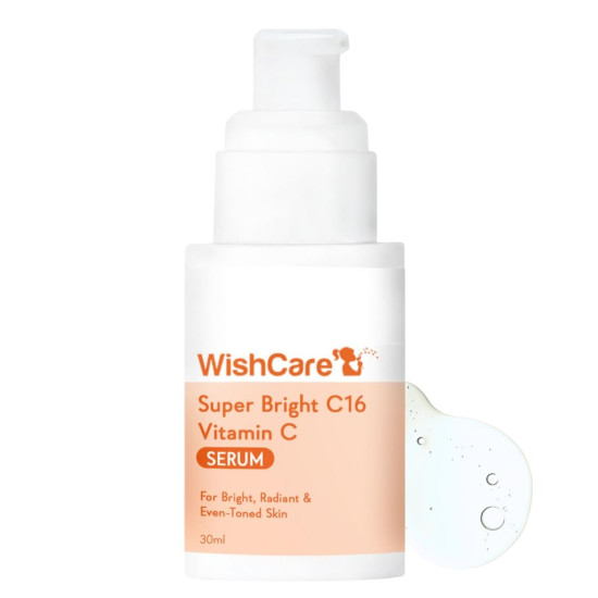 WishCare Super Bright C16 Vitamin C Serum For Oily Skin,Dry & Combination Skin -10% Vitamin C,4% Niacinamide,1% Kojic Acid,0.5% Ferulic Acid,Licorice & 4-N-BR- Serum For Pigmentation & Dark Spots 30Ml