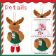 HASTHIP® 4Pcs Christmas Tree Decoration Items Snowman, Reindeer, Bear Dolls, Santa Claus Christmas Ornaments with String Hanging Decor for Xmas Tree, Door, Window, Home