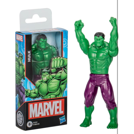 Marvel Hulk Action Figure, 6-Inch, Super Hero Toy for Kids Ages 4 Years and Above