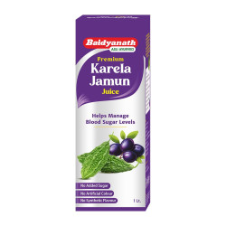 Baidyanath Premium Karela Jamun Juice - 1L | Supports Healthy Blood Sugar Levels Naturally |