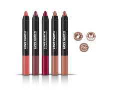 Love Earth Crayon Lipstick 2.O Matte Finish Combo Kit | Lightweight, Non-Lasting, Non-Transfer,Smudge Proof, Creamy Matte Lipstick Set | Multicolor Crayon Lipstick -Multicolor (3.5g X 5) 17.5grm
