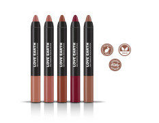 Love Earth Crayon Lipsticks 1.O Matte Finish Combo Kit | Lightweight, Non-Lasting, Non-Transfer,Smudge Proof, Creamy Matte Lipstick Set | Multicolor Crayon Lipsticks - (3.5g X 5) 17.5gm