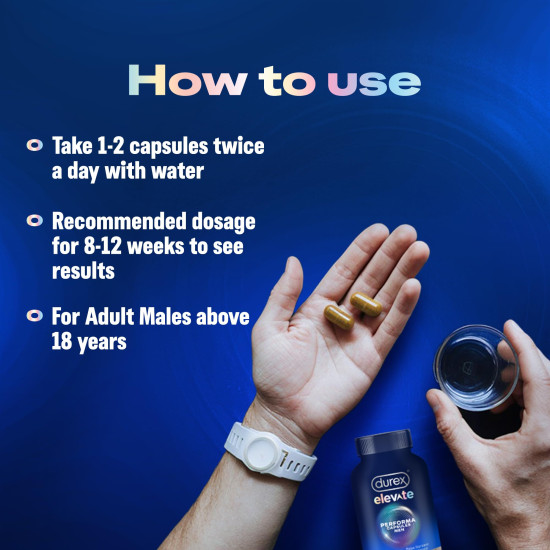 Durex Elevate Performa Shilajit Capsules For Men Durex Elevate Performa Shilajit Capsules For Men