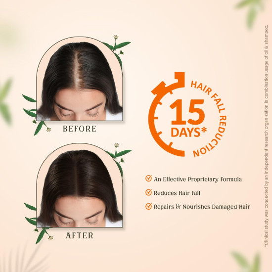 Trichup Hair Fall Control Natural Shampoo 640 ml - Enriched with Bhringraj - Cleanse Your Hair Effectively & Protect From Breakage - Get Healthy & Shiny Hair All Day Long